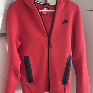 Nike Tech Red Full-Zip Sweatshirt